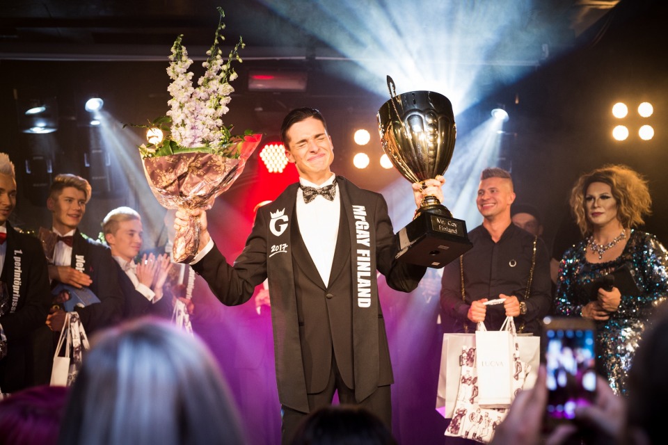 Mr. Gay Finland 2017 Rami Kiiskinen (kuva: Leo Koivistoinen)