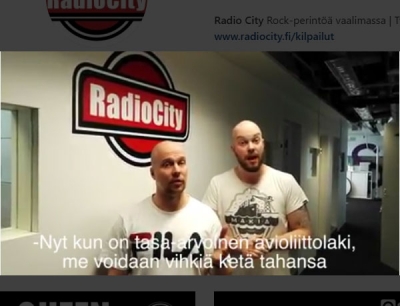 ´Suomen suurimpiin häihin´ voivat nyt päästä myös samaa sukupuolta olevat parit. (Kuvakaappaus Instagramista)