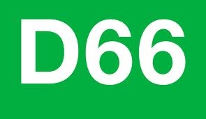 D66-puolueen logo.