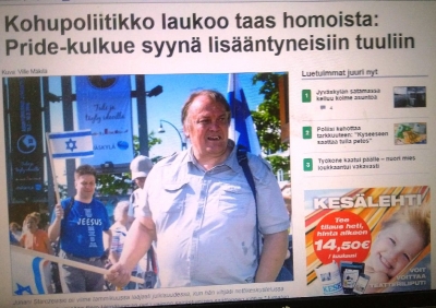 Talvella KD-puolueen jäsenyydestä vapautettu aktivisti on säilyttänyt medianäkyvyytensä Keski-Suomessa. Kuva KSML:n sivulta.