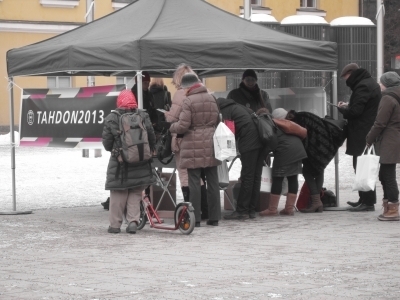 Collection of signatures under way in Finland in early 2013. Most people participated on line, but actual signatures were being collected as well.
