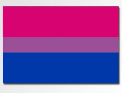 Biseksuaalisuudelle on oma pride-lippunsa.