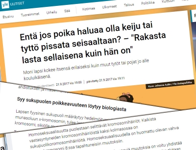 Ylen artikkelissa seksuaalisuuden ja sukupuolisen moninaisuutta käsitellään häiriönä ja poikkeavuutena.