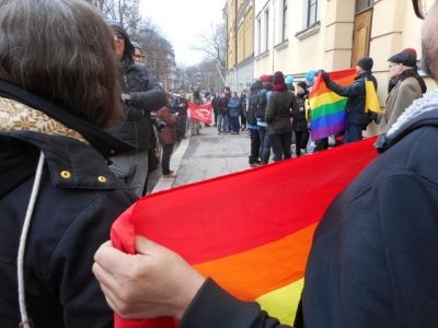 Setan järjestämä mielenosoitus Venäjän suurlähetystöllä Helsingissä (kuva: Vaeltaja2006)