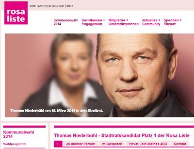 Thomas Niederbühl Rosa Listen nettisivun kuvassa