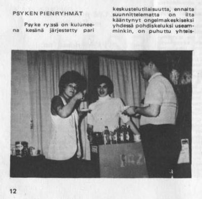 Psyken kellarikerho vuonna 1970.