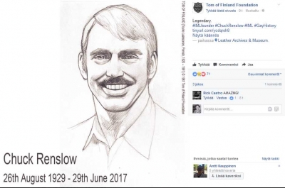 Tom of Finland Foundation lähetti tänään viestinChuck Renslowin kuolemasta.