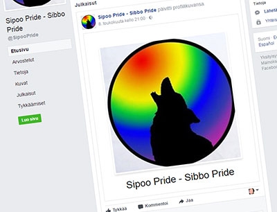 Ensimmäinen Sipoo Pride on määrä järjestää 25. elokuuta 2017 (kuvakaappaus tapahtuman Facebook-sivulta)