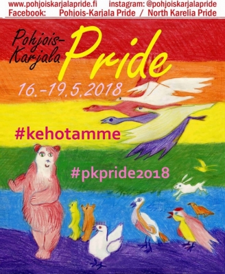 Pohjois-Karjala Pride järjestetään 16.–19.5.2018 (kuva tapahtuman tiedotteesta)
