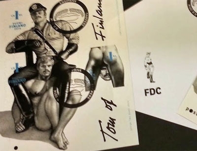 Suomen Posti julkaisi Tom of Finland -postimerkkejä syyskuussa 2014.