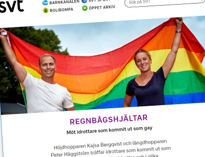 Regnbågshjältar alkaa Ruotsin Television ykköskanavalla sunnuntaina 3.9. (kuvakaappaus SVT:n sivuilta)