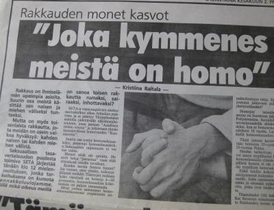 Toinen juttu Ilta-Sanomien homo-aukeamalta