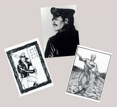 Tom of Finland -kortit (Copyright Itella Posti Oy, Images Tom of Finland foundation)