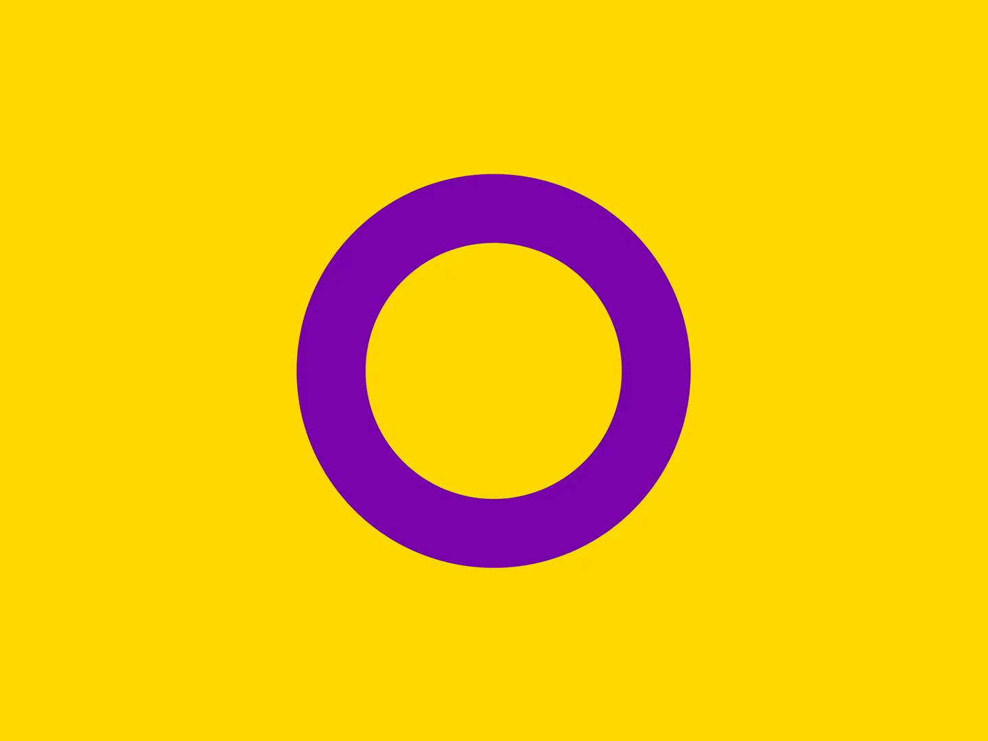 violetti ympyra keltaisella pohjalla