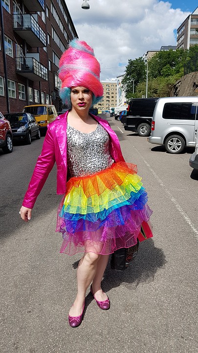Jutta Pinkkisen Helsinki Pride 2018 look.