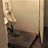 Mens washroom in a bar